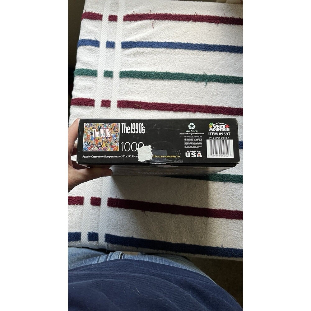 "The 1990's" Retro Themed 1000 Piece Puzzle by White Mountain Used Complete - Picture 8 of 8